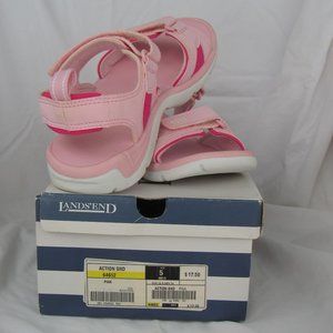 Lands' End Pink Athletic Sandals - Girls 5 - New with Box